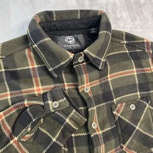Weatherproof Sherpa Lined Flannel Jacket Mens M Plaid Shacket Outdoor Fleece EUC